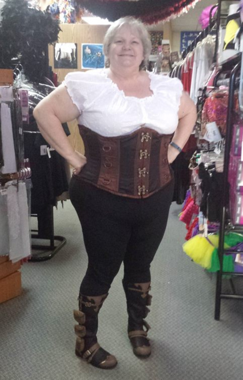 Woman in corsette